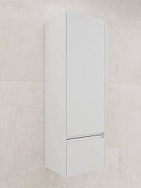 Style Line Шкаф пенал Лима 36 Plus подвесной эмаль белая матовая – фотография-3